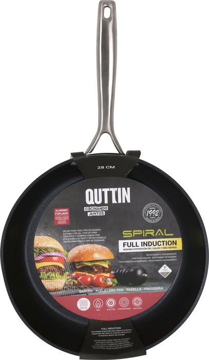 Quttin Sarten 28 cm Aluminio Forjado Induccion Full Spiral (4 Unidades)