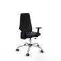 PIQUERAS Y CRESPO Silla de oficina Elche Gris oscuro con Base cromada