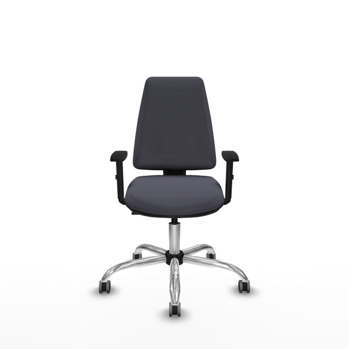 PIQUERAS Y CRESPO Silla de oficina Elche Gris oscuro con Base cromada PIQUERAS Y CRESPO Silla de oficina Elche Gris oscuro con Base cromada