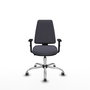 PIQUERAS Y CRESPO Silla de oficina Elche Gris oscuro con Base cromada