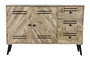 DKD Home Decor Buffet Alpino Negro 140 x 40 x 93 cm