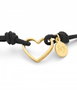 Secrecy Pulsera Together Plata de Ley 925 Reciclada Baño de Oro 18K Negro 18cm