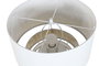 DKD Home Decor Lámpara de Pie de Cerámica y Poliéster Rugosa Blanco y Natural