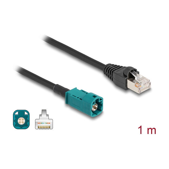 DeLOCK 90698 Cable coaxial HSD Z a RJ-45 de 1 m