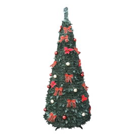 DKD Home Decor Árbol de Navidad LED Plegable Verde