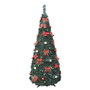 DKD Home Decor Árbol de Navidad Tradicional Verde Rojo LED PVC Plegable 71 x 180 x 71 cm IP44
