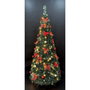 DKD Home Decor Árbol de Navidad Tradicional Verde Rojo LED PVC Plegable 71 x 180 x 71 cm IP44
