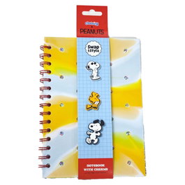 PUCKATOR Libreta A5 Rayas Peanuts Snoopy & Woodstock