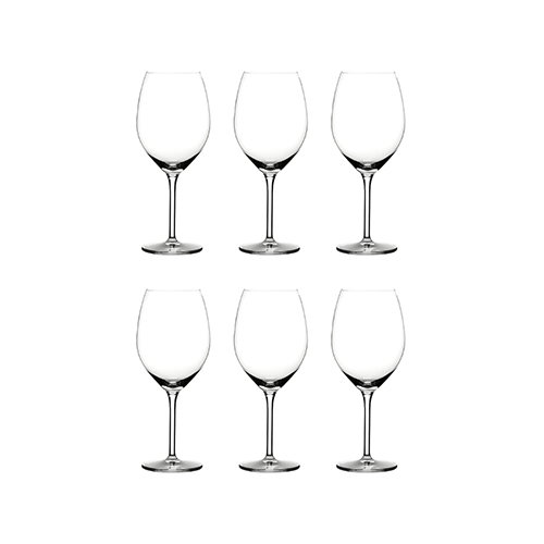 Summa Copa Mesa de Cristal, 48 cl, 213 mm de alto, 86 mm de diámetro, borde fino, Duna (Set de 6)