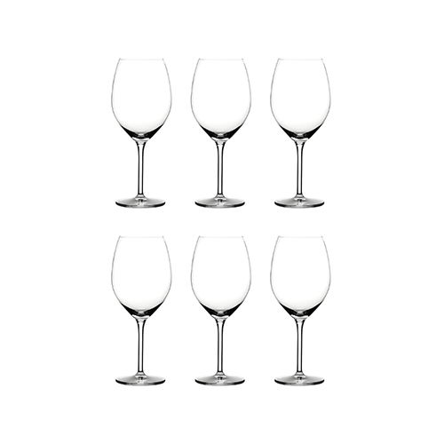 SUMMA DUNA Copa de Mesa de Cristal, 48 cl, Altura 213 mm, Diámetro 86 mm, Cristalería Alta, Diseño Curvado y Liso, Apta Lavavajillas (Set de 6)