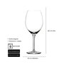 Summa Copa Mesa de Cristal, 48 cl, 213 mm de alto, 86 mm de diámetro, borde fino, Duna (Set de 6)