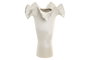 DKD Home Decor Jarrón de Cerámica Ondulado Blanco 26x26x33 cm