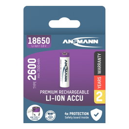 Ansmann Li-Ion 18650 2600mAh 3,6V Micro-USB