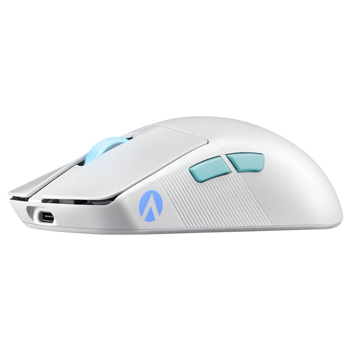 ASUS ROG Harpe Ace Aim Lab Edition Ratón Gaming Inalámbrico Ambidiestro Blanco, 36000 DPI, Opto-Mecánico, Conexión RF/Bluetooth/USB-C