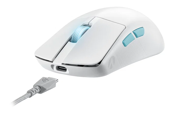 ASUS ROG Harpe Ace Aim Lab Edition - Ratón Gaming Inalámbrico Ambidextro Bluetooth/USB-C 36000 DPI Blanco - 90MP02W0-BMUA10
