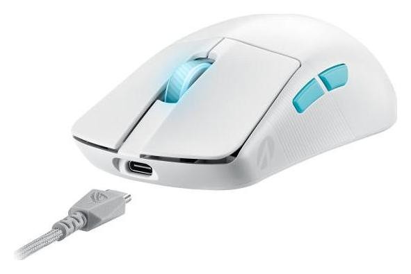 Asus ROG Harpe Ace Aim Lab Edition Ratón Gaming Inalámbrico Blanco 36000 DPI RGB