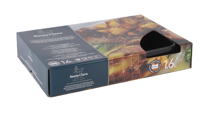 Sta Fuente Rectangular de Horno Borosilicato 1.6L 20 x 5 x 28 cm (2 Unidades)