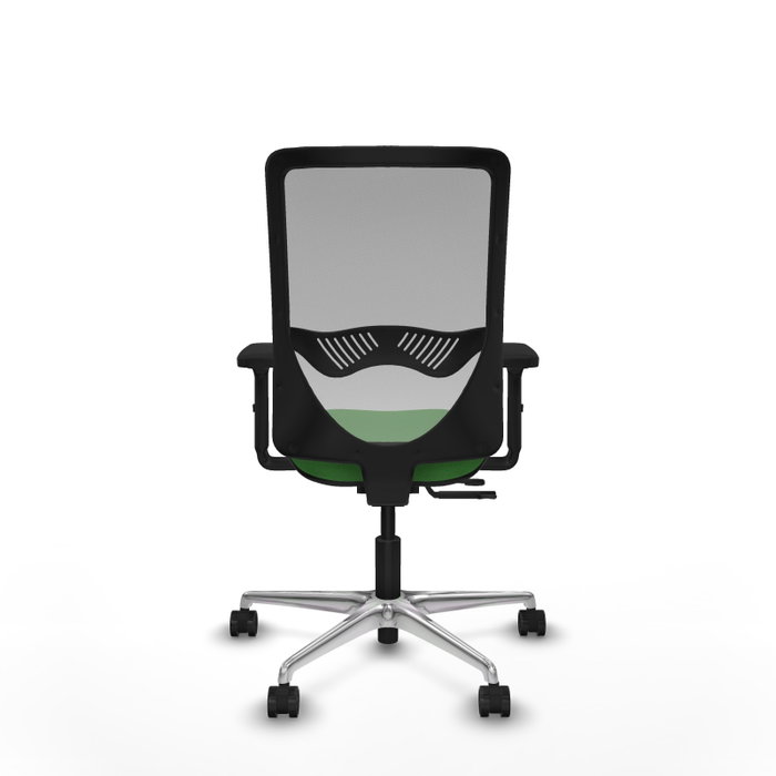 PIQUERAS Y CRESPO Silla de oficina Zulema con mecanismo Sincro/Traslack, Verde y Gris