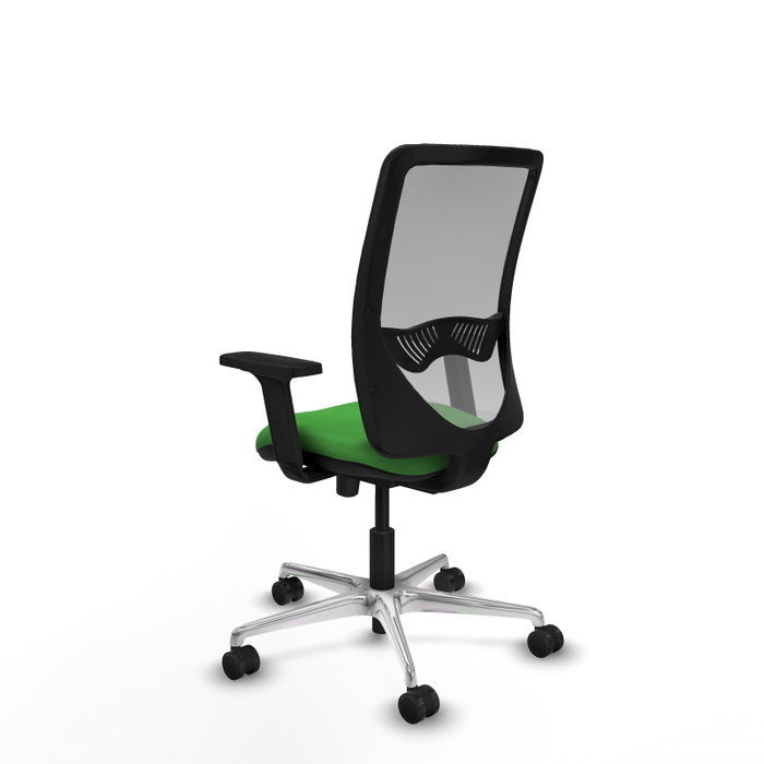 PIQUERAS Y CRESPO Silla de oficina Zulema con mecanismo Sincro/Traslack, Verde y Gris