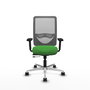 PIQUERAS Y CRESPO Silla de oficina Zulema con mecanismo Sincro/Traslack, Verde y Gris
