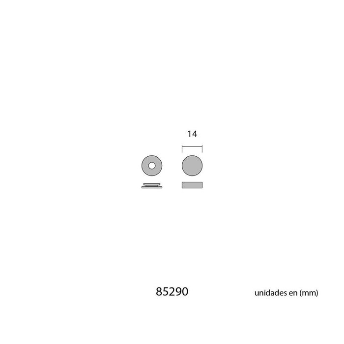 Edm Embellecedor latón roscado liso níquel 14 mm | Pack 4 unidades Edm Embellecedor latón roscado liso níquel 14 mm | Pack 4 unidades