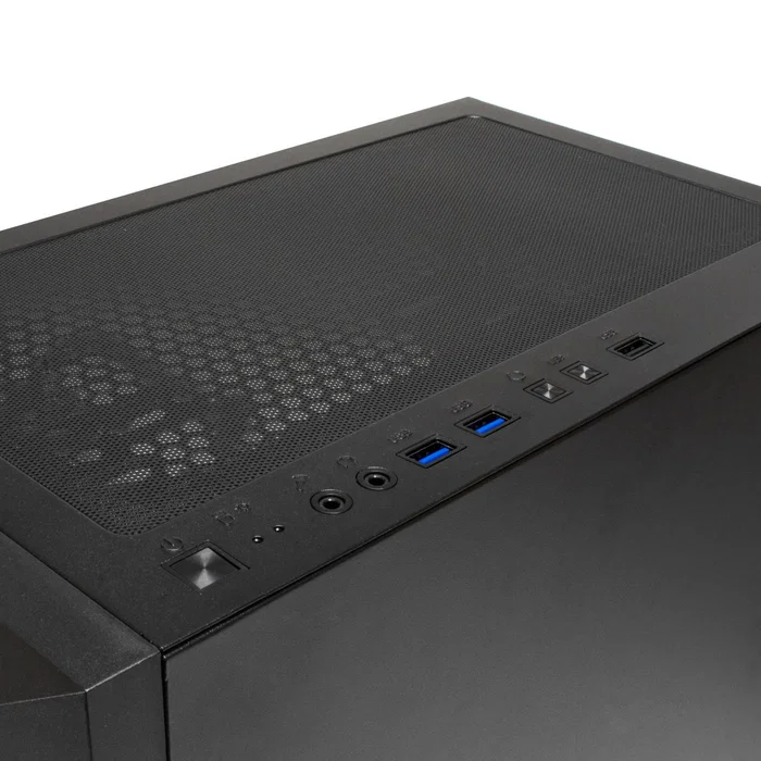 Deep Gaming M235 Caja PC Gaming Micro-ATX Negro con RGB, Ventana de Vidrio Templado y Soporte para Refrigeración Líquida - Compatible con Placas micro-ATX/ITX, Gráficas de 300mm