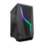 Deep Gaming M235 Caja PC Gaming Micro-ATX Negro con RGB, Ventana de Vidrio Templado y Soporte para Refrigeración Líquida - Compatible con Placas micro-ATX/ITX, Gráficas de 300mm