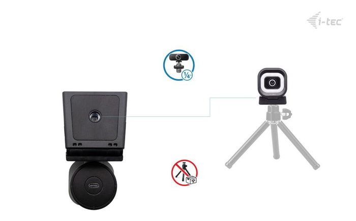 i-tec Webcam Solomon 700 Stream 4K con Ring Light i-tec Webcam Solomon 700 Stream 4K con Ring Light