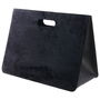 Home Deco Factory Revistero Negro Plegable Terciopelo 30x19x40 cm