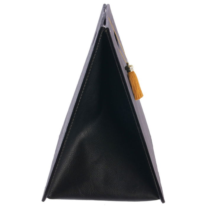 Home Deco Factory Revistero Negro Plegable Terciopelo 30x19x40 cm