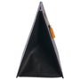 Home Deco Factory Revistero Negro Plegable Terciopelo 30x19x40 cm