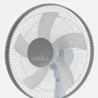 Fabrilamp BELMONTE - Ventilador de pie blanco/gris, 45W, 5 aspas, 3 velocidades, orientable y rotatorio, altura regulable