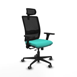 PIQUERAS Y CRESPO Silla de oficina Haches con mecanismo Sincro/Traslack Turquesa