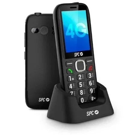 SPC Teléfono Móvil Fortune 2 Max 4G para Personas Mayores Negro con Pantalla XL y Botón SOS