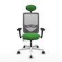 PIQUERAS Y CRESPO Silla de oficina Zulema con mecanismo Sincro/Traslack Verde y Gris