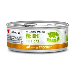 Disugual Diet Cat Weight Pavo Comida Húmeda para Gatos Control de Peso 12 Latas x 85 gr