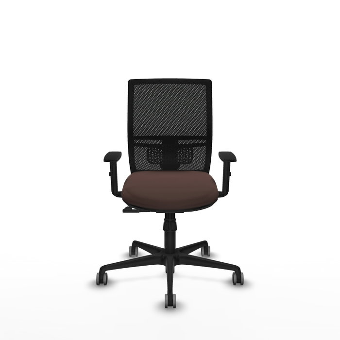 PIQUERAS Y CRESPO Silla de oficina Yunquera con mecanismo Sincro, Marrón oscuro y Negro PIQUERAS Y CRESPO Silla de oficina Yunquera con mecanismo Sincro, Marrón oscuro y Negro