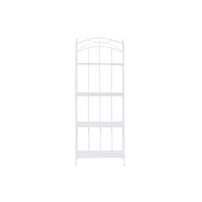 DKD Home Decor Estantería de Hierro con Diseño de Hojas Blanco DKD Home Decor Estantería de Hierro con Diseño de Hojas Blanco