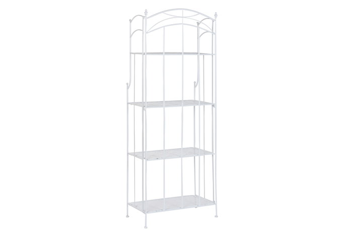 DKD Home Decor Estantería Terraza y Jardín Blanco Hierro 58 x 28 x 160 cm