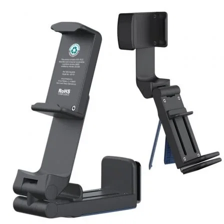 Muvit Soporte de Smartphone MCCHL0009 Negro con Pinza Universal Giratorio 360 Grados