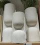 DKD Home Decor Macetero Magnesia Rugoso Blanco Roto 38x38x91 cm