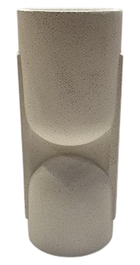 DKD Home Decor Macetero Magnesia Rugoso Blanco Roto 38x38x91 cm