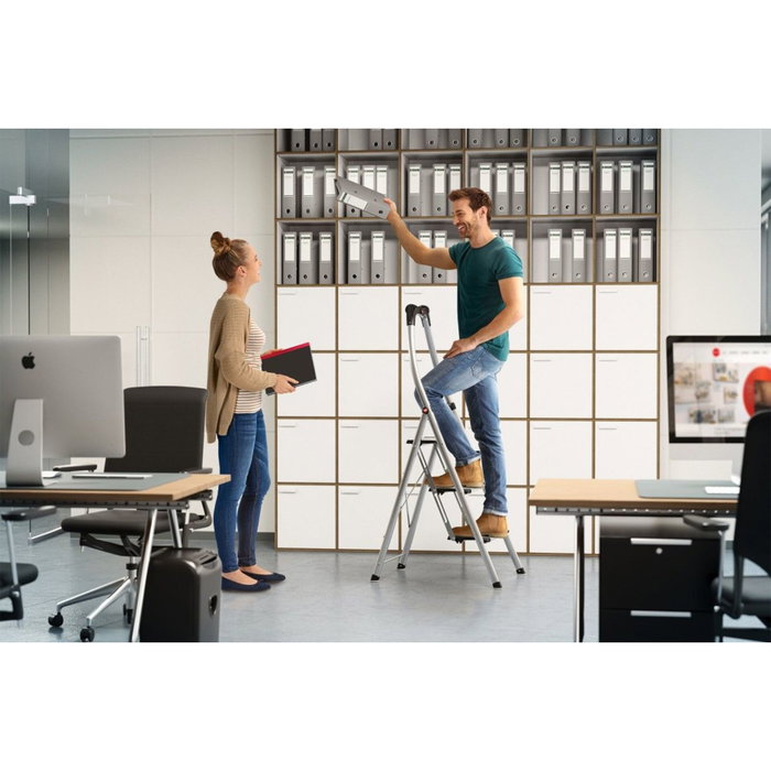 Hailo K100 TopLine Escalera de tijera de 2 peldaños Hailo K100 TopLine Escalera de tijera de 2 peldaños