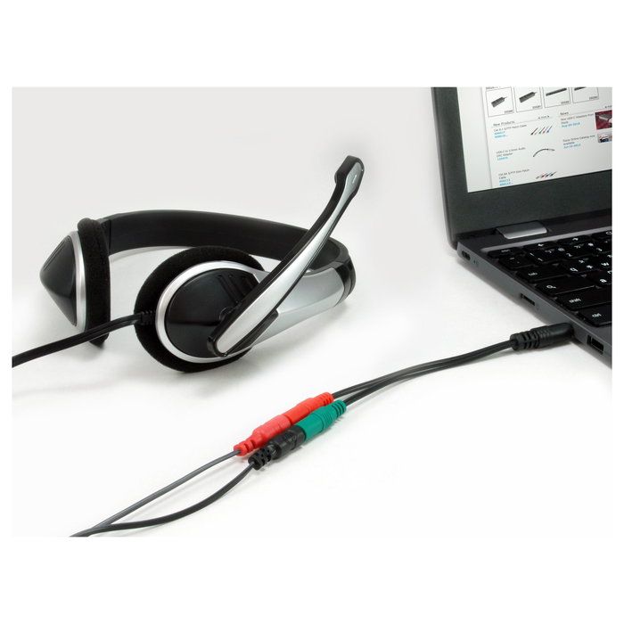 Equip 147943 Cable Divisor de Audio 1,5 m 2 x 3,5mm Hembra a 3,5mm Macho Negro