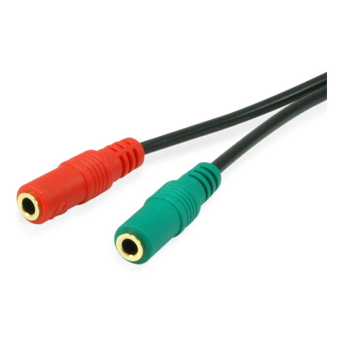 Equip 147943 Cable Divisor de Audio 1,5 m 2 x 3,5mm Hembra a 3,5mm Macho Negro