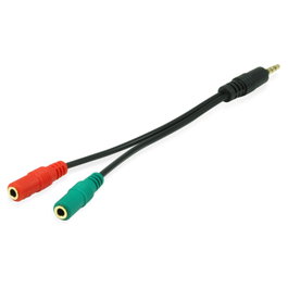 Equip 147943 Cable Divisor de Audio 1,5 m 2 x 3,5mm Hembra a 3,5mm Macho Negro