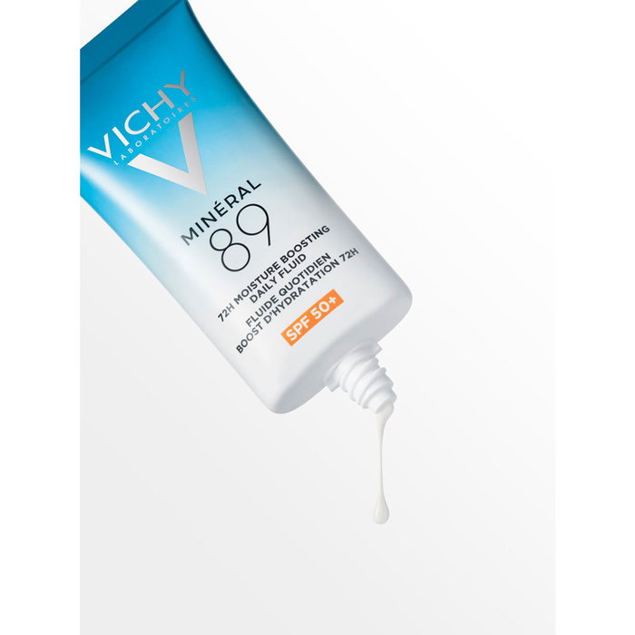 Vichy MINÉRAL 89 Fluido Diario Hidratante 72H con Ácido Hialurónico, Vitamina B3 y Escualeno SPF50+ 50 ml