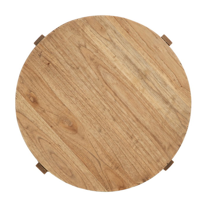 Mesa Auxiliar Natural Madera Mindi Salón 40 X 40 X 45 cm