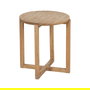 Mesa Auxiliar Natural Madera Mindi Salón 40 X 40 X 45 cm