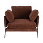 Ixia Sillón Marrón Oscuro Tejido-Metal